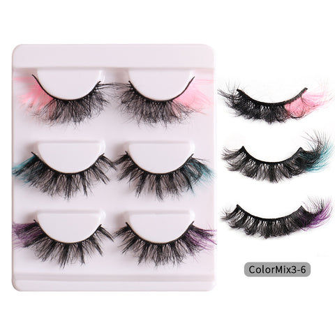 Colored ends Curly Eyelashes