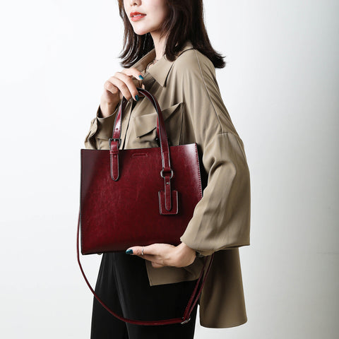 Fashion Pu Leather Solid Color Ladies Handbag