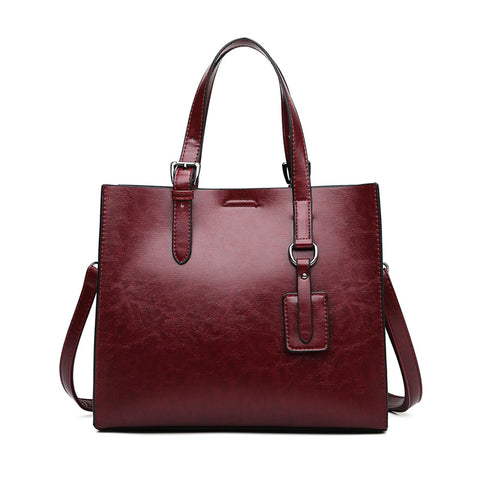 Fashion Pu Leather Solid Color Ladies Handbag