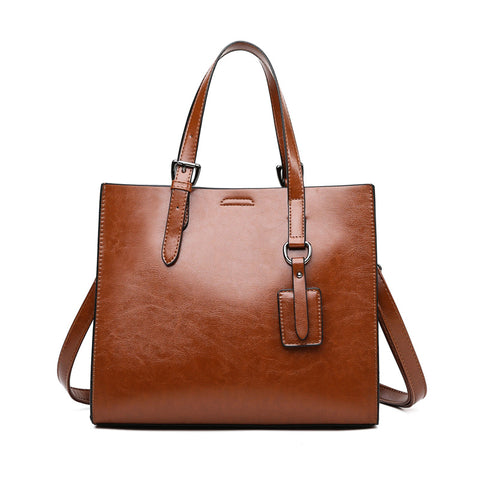 Fashion Pu Leather Solid Color Ladies Handbag