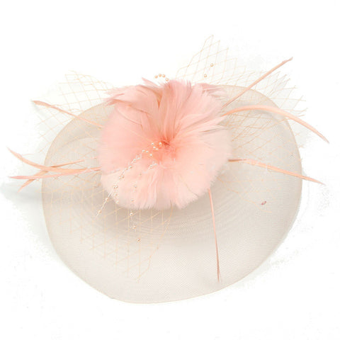 Ladies Net Hairpin Feather Headdress Stage Hat