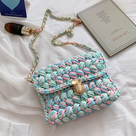 Women's Fashionable Hand Woven Handbag