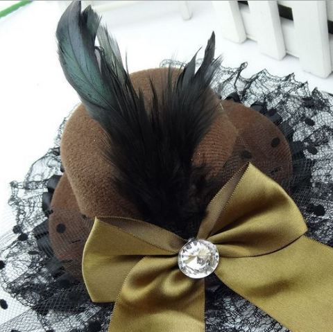 Feather lace bow topper