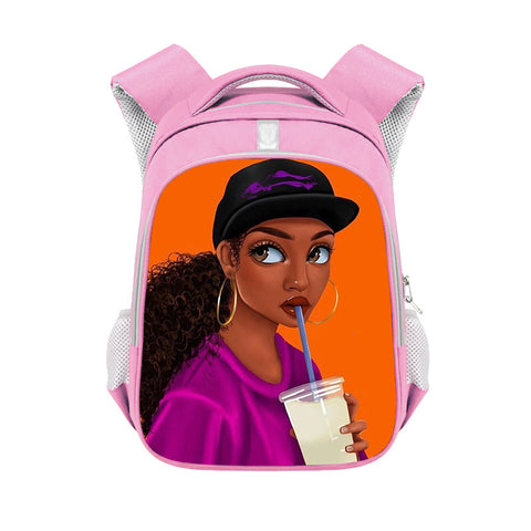 African girl backpack