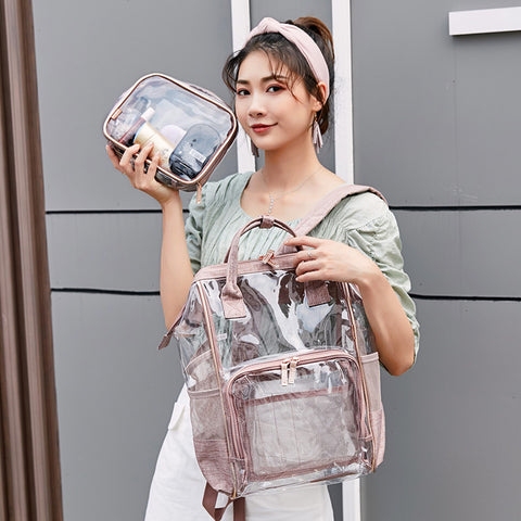 Transparent jelly backpack