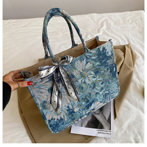 Women's Printed Large-capacity Messenger Handbag