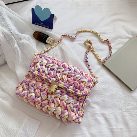 Women's Fashionable Hand Woven Handbag