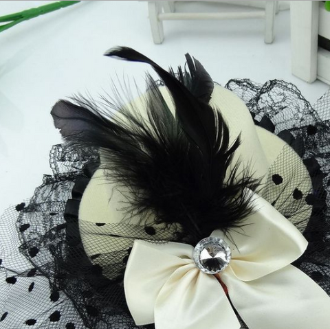 Feather lace bow topper