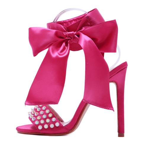 Bow stud sandals women's shoes