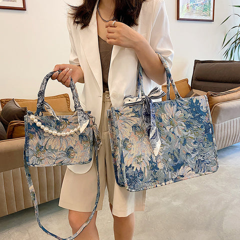 Women's Printed Large-capacity Messenger Handbag