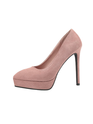 Sexy Pointed High Heels Suede Nightclub Waterproof Platform