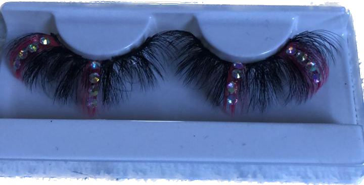 Pink glitter lash